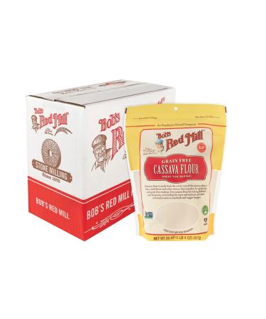 Bob's Red Mill Cassava Flour, 20-ounce (Pack of 4) Resealable 20 Ounce (Pack of 4)