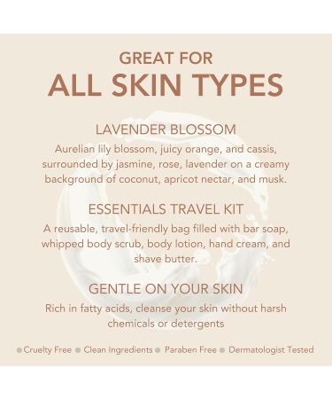 Dionis Goat Milk Skincare Lavender Blossom 6 Pc Self Care Essentials Travel Set - Bar Soap Shave Butter Hand Cream Body Lotion & Whipped Sugar Body Scrub In Resealable Leak Resistant Carrying Case Lavender Blossom 2025 - Buy Online on GoSupps.com