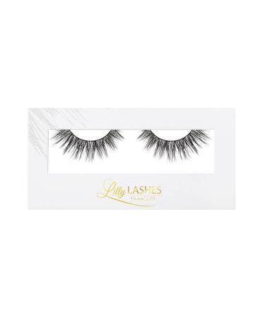 Lilly Lashes Luxe in Lite Mink Lashes | Wispy Lashes Mink | Natural Looking Lashes | False Eyelashes | Mink Cat Eye Lashes | Strip Lashes | Fake Lashes 13mm length Reusable Up to 15 Wears
