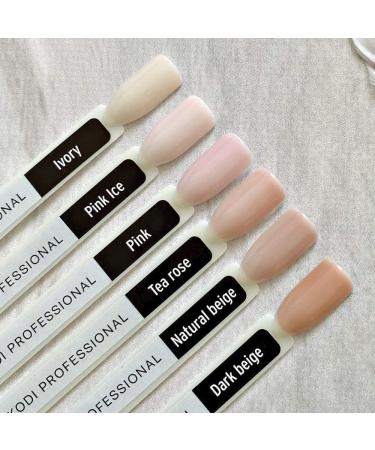 Kodi Professional Natural Rubber Base 12ml Camouflage Gel Nail Coat | Pink, Beige, Rose, Ivory | LED/UV Soak Off + Gift Nail File - Buy Online on GoSupps.com