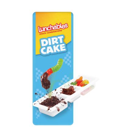 Lunchables Dirt Cake Snack Pack with Chocolate Cookie Crumbs (Chocolate Marshmallow Frosting & Gummy Worms 12 ct Pack 1.95 oz Trays)