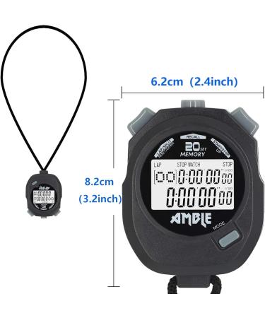 Amble Countdown Timer & Stopwatch with 20 Memories, Tally Counter, Calendar Clock - Ideal for Sport Coaches & Referees - Buy Online on GoSupps.com