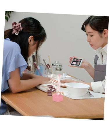 VINTORKY Nail Display Stand Holder Nail Stands for Nail Art Spiral Nail Tips Stand Nail Stand Display Spiral Nail Tips Holder Nail Practice Holder Nail Art Supply Manicure Bracket Acrylic 6.2x6.2cm Pink - Buy Online on GoSupps.com
