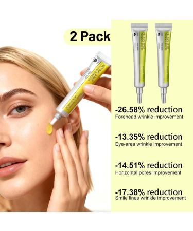 2PCS Retinol Serum for Face - Anti-Aging Booster with Hyaluronic Acid & Peptides for Wrinkles Pores and Firmness (30ml) - Buy Online on GoSupps.com