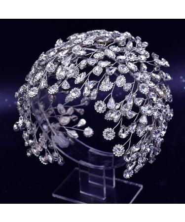 GAODESI Rhinestone Wedding Headband - Bridal Hair Accessory for Brides in Silver - Buy Online on GoSupps.com
