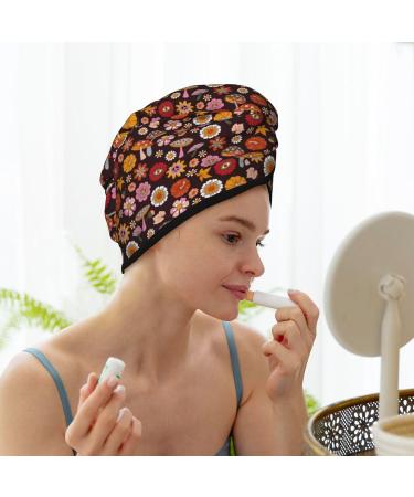 70s Groovy Hair Towel Wrap - Quick Drying Towel Turban with Button | Ideal for Fast Hair Drying - Buy Online on GoSupps.com