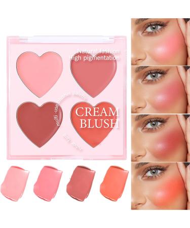 Besreey Rouge palette for cheeks 4 colors contour blush palette longlasting cosmetics for women and girls as a gift for girlfriend or sister - Buy Online on GoSupps.com