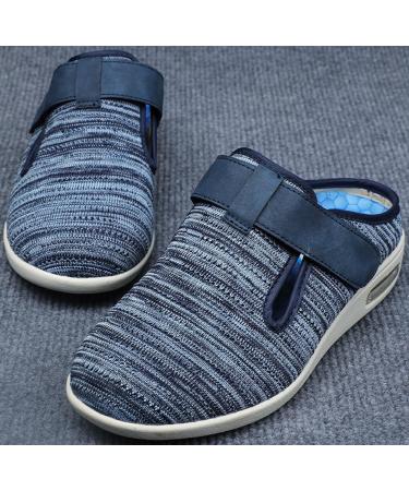 ACE SHOCK Men's Diabetic Summer Walking Sandals - Blue 6.5 Wide | Adjustable Strap, Breathable, Air Cushion Slippers for Plantar Fasciitis & Swollen Feet - Buy Online on GoSupps.com