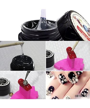 Minejin Nail Art Rhinestone Glue 8ml Gel - Super Sticky Jewelry Adhesive with Pen Tools for UV Light Cured Decorations - 2 Boxes - Buy Online on GoSupps.com