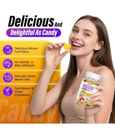 Liver Cleanse Detox & Repair Gummies - 29-in-1 1500mg Milk Thistle Supplement with Beetroot Dandelion Artichoke, Vegan Gummy with NAC TUDCA Vitamins Supports Immune, Boosts Energy, Gut Health, 60 ct Mixed(Orange+Grape) 60 C  - Buy Online on GoSupps.com