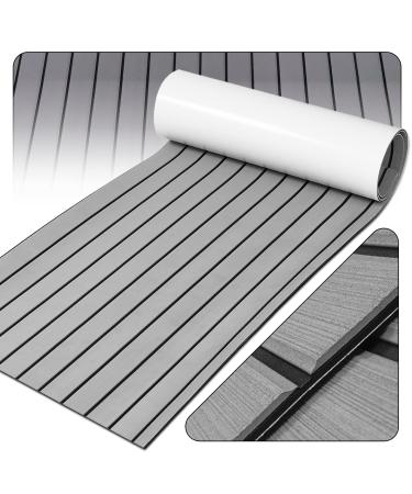 Boat Flooring EVA Foam Decking Sheet, Faux Teak Decking Mat for Boat Yacht Marine Floor Carpet/Swimming Pool Flooring Carpet Non-Slip and Self-Adhesive Pad Strong Glue 94