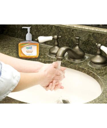 Health Guard 5019 Antibacterial Hand Soap 8 oz. Pump Bottle Amber with Citrus Spice Scent (Pack of 12) - Buy Online on GoSupps.com