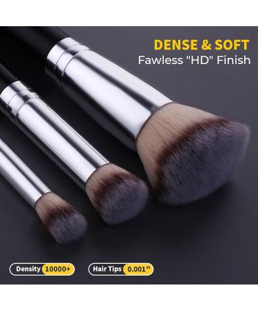 Buy Burfy 3-Piece Professional Make-Up Brush Set | Foundation & Concealer Brushes | Synthetic Fiber for Liquid & Powder | International Shipping - Buy Online on GoSupps.com