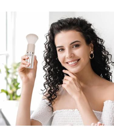 Portable Makeup Brush | Eye Shadow Brush 5 In 1 Portable Travel Eye Shadow Brush Foundation Brush for Makeup Powder and Cream brown - Buy Online on GoSupps.com