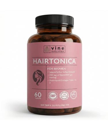 Hair Growth Supplement for Women Biotin Collagen & MSM for Thicker Fuller Hair Supports Stronger Strands Healthy Scalp & DHT Balance Non-GMO Made in USA GMP Certified 60 Count (Pack of 1) Professional