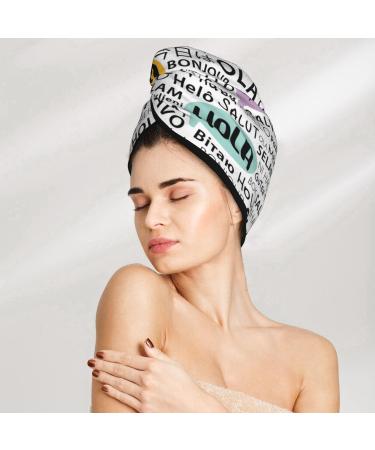 Hello Microfiber Hair Towel - Super Absorbent Coral Velvet Wrap for Long Curly & Thick Hair | Quick Dry Hair Cap for Women - Buy Online on GoSupps.com