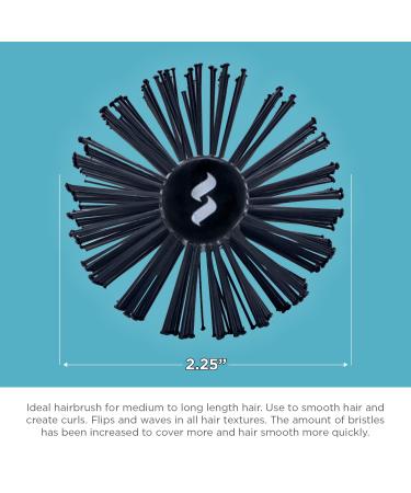 Spornette Double Stranded XL Round Brush 2.25 Inches - Nylon Bristles for Straightening, Anti-Frizz, Detangling, Volumizing - Ideal for Wavy, Curly, Medium & Long Hair Lengths - Pack of 1 - Buy Online on GoSupps.com
