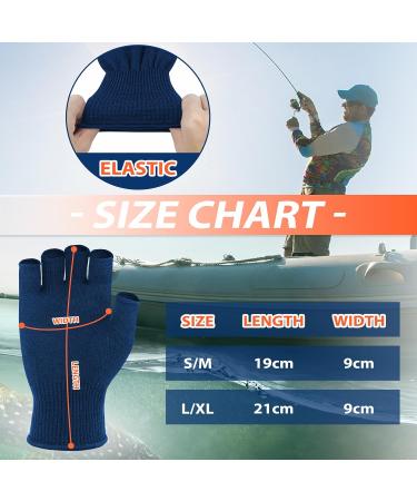 Migliore Wear Merino Underwire Touchscreen Gloves | Fingerless Skiing & Cycling Gloves for Cold Weather - S/M Blue - Buy Online on GoSupps.com