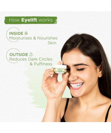 Bella Vita Organic EyeLift Hydrating Under Eye Cream Gel - Dark Circles & Puffy Eyes Treatment - 20 gm - Buy Online on GoSupps.com