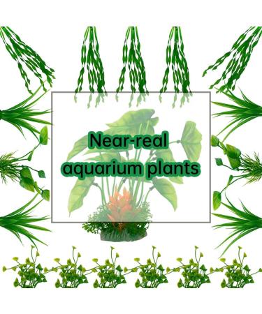 Buy Lancare 25 PCS Green Plastic Aquarium Plants - Artificial Aquatic Decoration Set for Stunning Fish Tanks - Buy Online on GoSupps.com