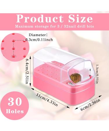 Andibro 2 In 1 Nail Drill Bits Holder 30 Holes Dustproof Nail Bits Organizer Nail Drill Bits Cleaning Brush Case Dustproof Nail Art Drill Bits Stand Display Storage Box Cleaner Manicure Tools(Pink) - Buy Online on GoSupps.com