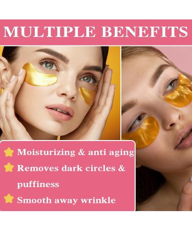 30 Pairs 24K Gold Under Eye Masks - Hydrating Eye Patches for Fine Lines Puffiness & Dark Circles - Collagen Gel Pads for Women - Buy Online on GoSupps.com