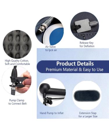 Decompression Back Belt for Pain Relief - Adjustable Lower Back Traction Device for Men & Women | One Size Fits 29-49 inches (Blue - Buy Online on GoSupps.com