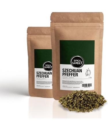 Spicy Welt Poivre de Sichuan Vert Entier (100g) Baies Hua Jiao | Pour Poisson Volaille Wok & Cuisine Asiatique | Notes d'Agrumes & Fra cheur Intense | 100% Naturel Sans Additifs - Buy Online on GoSupps.com
