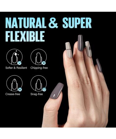 Tomicca 240 pcs Square Nail Tips - Medium Gel Nail Extensions for DIY Nail Art | 12 Sizes Artificial Nails | Hematt Quality - Buy Online on GoSupps.com