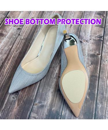 6 Pairs Shoe Sole Non Slip Pads - Heel Anti Skid Protectors - Rubber Grip Bottom Cushions - Beige - Buy Online on GoSupps.com