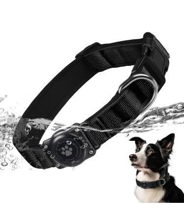 Airtag dog collar IP68 Waterproof Apple Air Day Halter Dog Halison with Airtag holder reflective particularly durable dog collar for medium -sized dogs black m m black - Buy Online on GoSupps.com