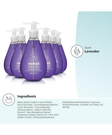 Method French Lavender Gel Hand Wash 12 fl oz (Pack of 6) - Biodegradable Formula - Buy Online on GoSupps.com