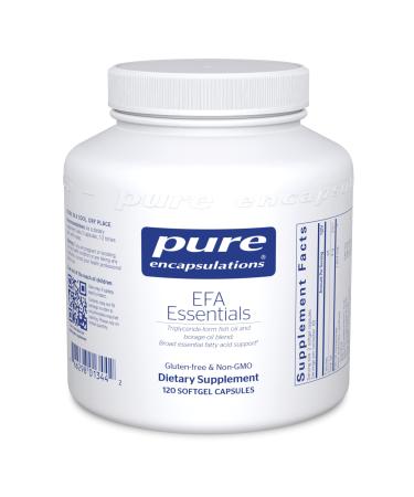 Pure Encapsulations - EFA Essentials - Triglyceride-Form Fish Oil and Borage Oil Blend - 120 Softgel Capsules Standard Packaging