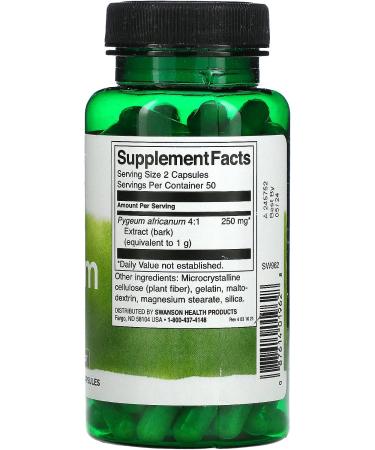 Swanson Premium Pygeum 500mg 100 Capsules - Prostate Health Supplement - Buy Online on GoSupps.com