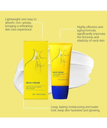 Neck Cream with Firming Roller - Tightens Skin Reduces Wrinkles & Lifts for Youthful Look Hydrating Formula 5.29 OZ - Buy Online on GoSupps.com