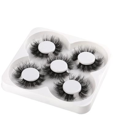 Fanxiton 20mm 5D Volume False Eyelashes Pack - Fluffy Wispy & Dramatic Faux Mink Lashes - 5 Pairs (18mm) - Buy Online on GoSupps.com