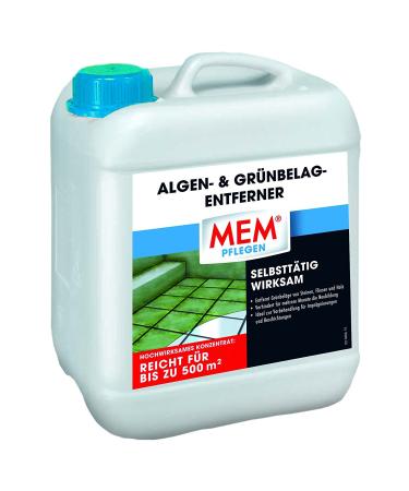 Mem algae and green top remover highly effective cleaning concentrate for various substrates simple application solvent-free 5 l colorless