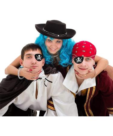 24 Pack Black Pirate Eye Patches for Halloween Cosplay - Kids Felt Eye Masks for Pirate Party Favors - Buy Online on GoSupps.com