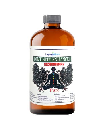 Pure Immunity Enhancer | Elderberry Formula | Herbal Immune Support Supplement | 32 fl oz Elderberry 32 Fl Oz (Pack of 1)