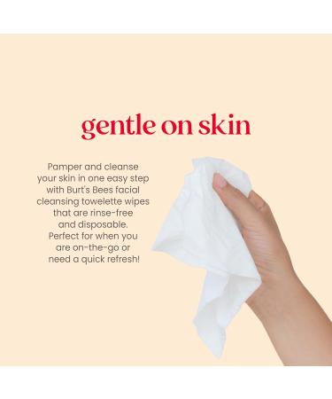 Burt's Bees Sensitive Facial Cleansing Towelettes - 30 Count (Pack of 3) | Gentle Cleansing Wipes with Cotton Extract for Sensitive Skin - Buy Online on GoSupps.com