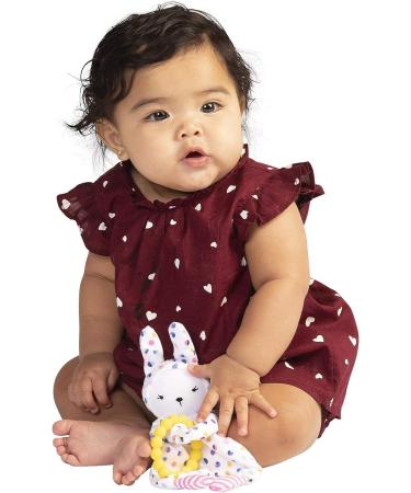 Manhattan Toy Cherry Blossom Baby Bunny Mini Blankie with Silicone Teether - Soothing and Safe for Babies - Buy Online on GoSupps.com