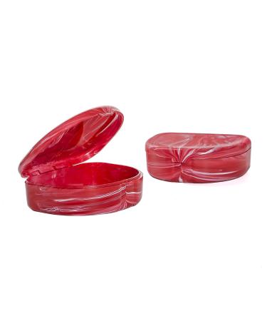 Marble Retainer Cases with Labels - Pack of 6 | Stylish Storage Solution - Buy Online on GoSupps.com