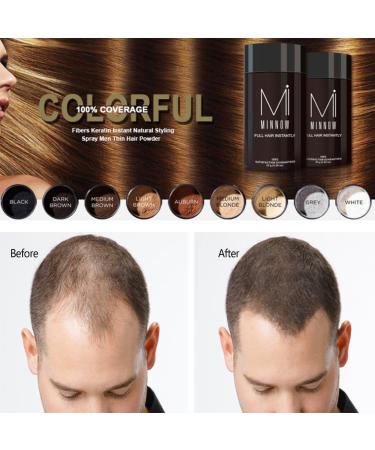 Hair Fiber Powder Baldness Concealer | Thickening Hair Building Fibers | Hair Loss Concealer for Thinning Hair - Auburn - Buy Online on GoSupps.com