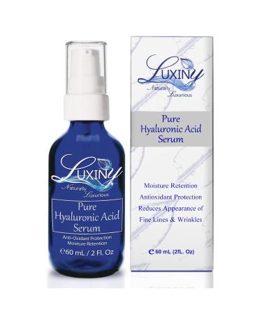 Pure Hyaluronic Acid Serum for Face 2oz (DOUBLE SIZE) Anti-Aging Serum Anti-Wrinkle Moisturizer Natural Hydrating Serum for Skin Use Daily
