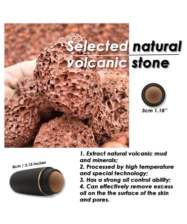Lazzybeauty Oil Absorbing Volcanic Roller - Portable Reusable Oil-Resistant Face Roller for Oil Control - Natural Stone Facial Tool for Skin Massage - Travel-Friendly - Buy Online on GoSupps.com