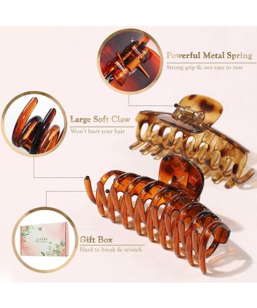 LILIEBE 4.8 Extra Large Claw Clips for Long Thick Hair - Strong Hold Banana Clips for Women & Girls - 6 PCS Jumbo Styling Accessories - Buy Online on GoSupps.com