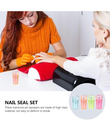 Beaupretty Nail Stamp Pressure Plate Set - 4 Silicone Nail Art Stamps & Tools for Manicure - Glow-in-the-Dark Pebble Gel Accessories - Buy Online on GoSupps.com