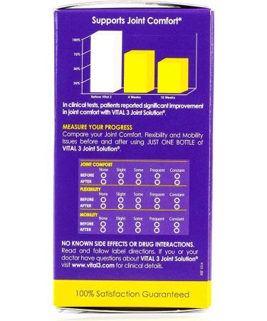 Vital 3 Joint Solution: Clinically Proven Liquid Knee Relief Supplement - Supports Joint Flexibility and Mobility - 1 Bottle - Buy Online on GoSupps.com