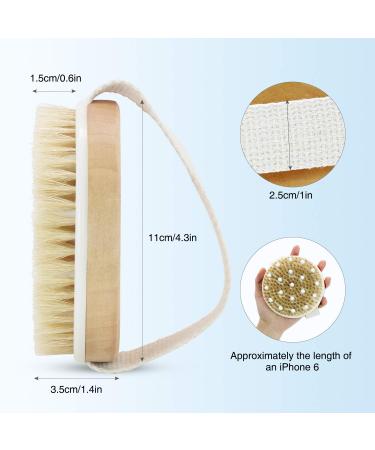 Round Dry Brushing Body Brush for Cellulite, Lymphatic Drainage & Circulation | Soft Massage Nodes for Exfoliation - Buy Online on GoSupps.com