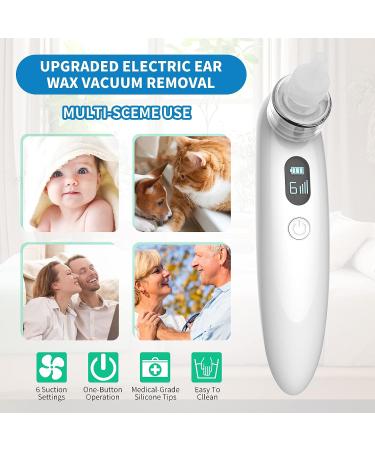Electric Ear Wax Vacuum Removal Kit | 6 Levels | USB Charging | Safe and Gentle Earwax Sucker for Kids & Adults - Buy Online on GoSupps.com